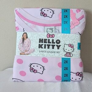 New Hello Kitty Sanrio‎ Women's Lounge Sleepwear Pajama Set 2-Piece 2X (22W-24W)